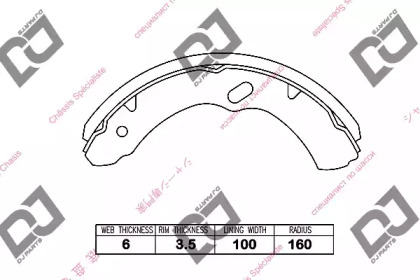 Комлект тормозных накладок DJ PARTS BS1318